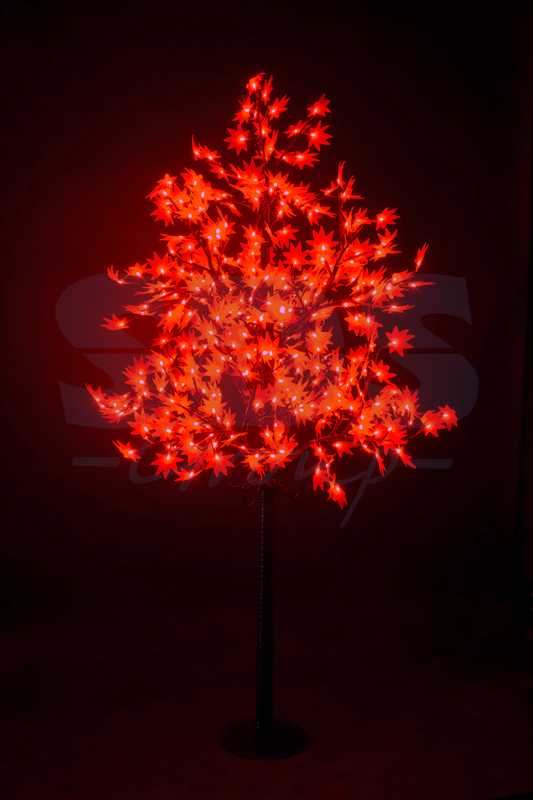 Светодиодное дерево Клён", высота 2,1м, диаметр кроны 1,8м, красные светодиоды, IP 65, понижающий трансформатор в комплекте, NEON-NIGHT"