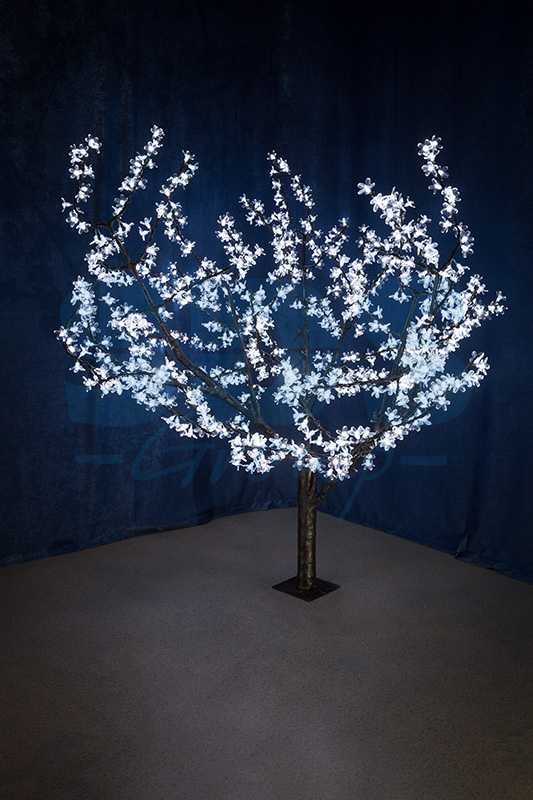 Светодиодное дерево Сакура", высота 1,5м, диаметр кроны 1,8м, белые светодиоды, IP 54, понижающий трансформатор в комплекте, NEON-NIGHT"