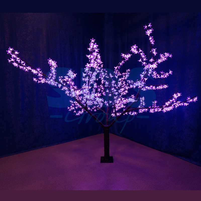 Светодиодное дерево Сакура", высота 1.7 метра, фиолетовые светодиоды, IP 54, понижающий трансформатор в комплекте, NEON-NIGHT"