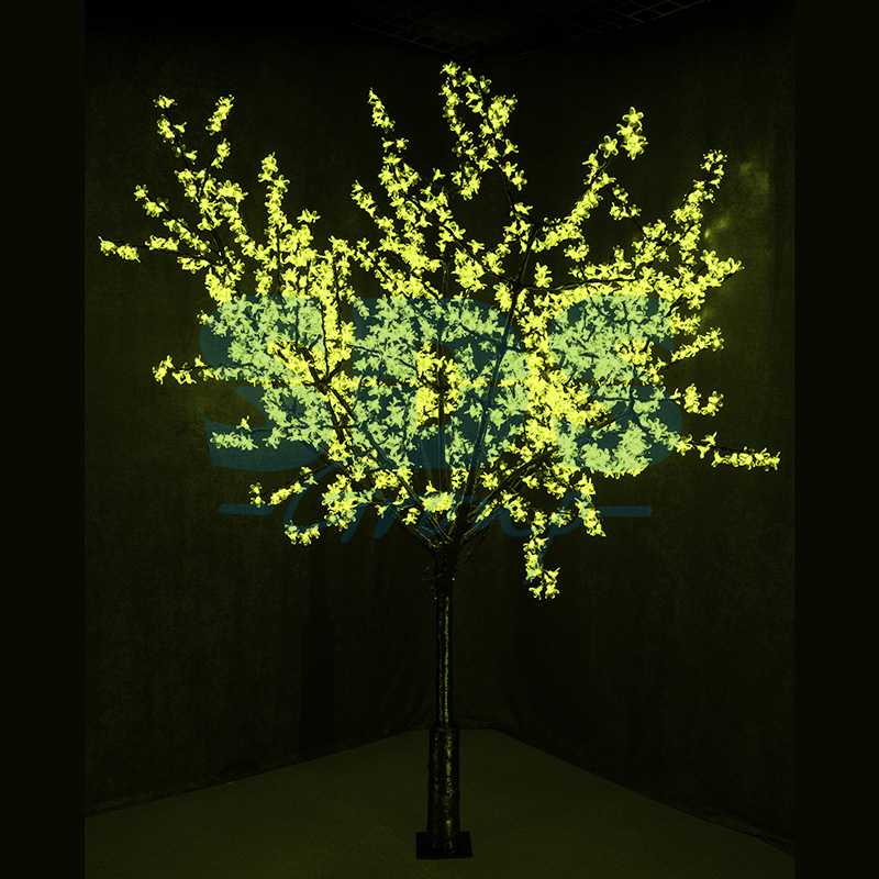 Светодиодное дерево Сакура", высота 2,4м, диаметр кроны 2,0м, зеленые светодиоды, IP 54, понижающий трансформатор в комплекте"