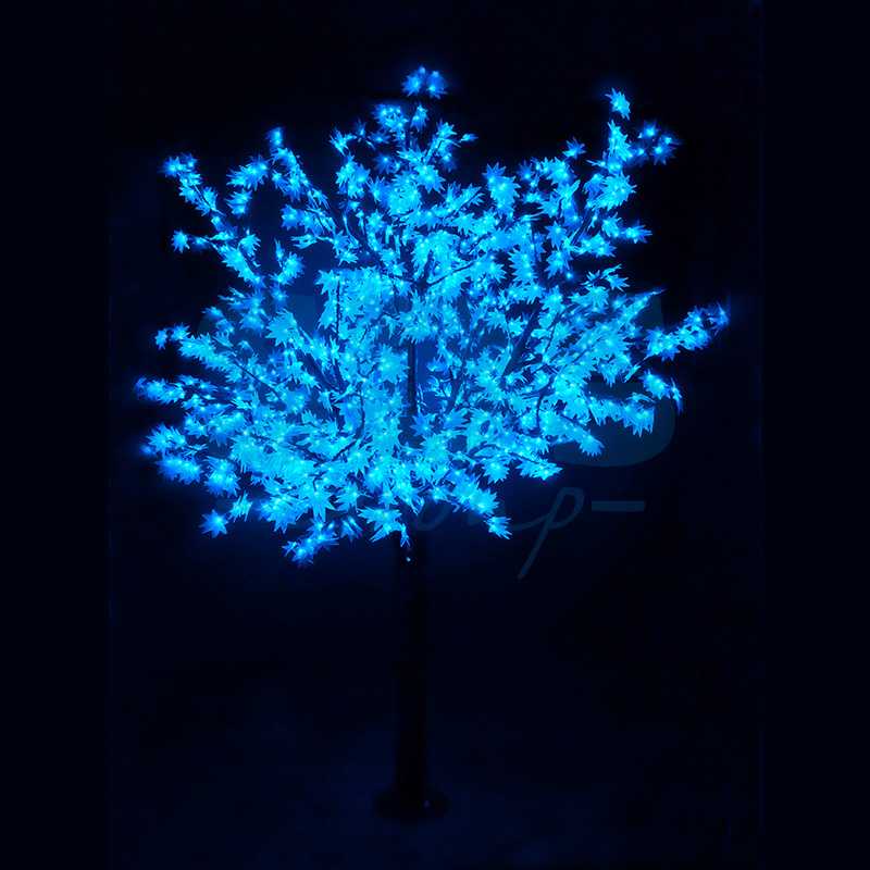 Светодиодное дерево Сакура", высота 3,6м, диаметр кроны 3,0м, синие светодиоды, IP 54, понижающий трансформатор в комплекте"_0