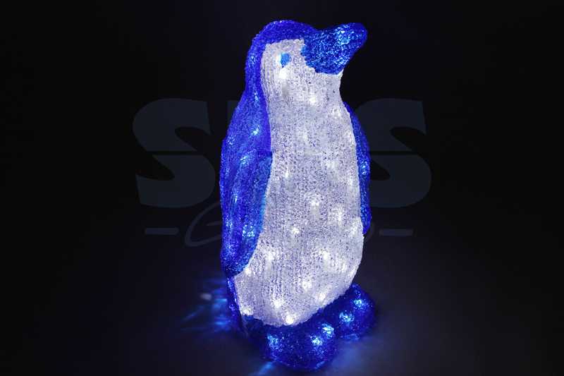 Акриловая светодиодная фигура Пингвин" 50 см,100 светодиодов, IP44 понижающий трансформатор в комплекте"
