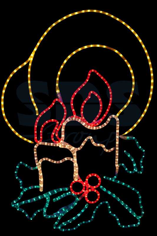 Фигура Две свечи", размер 100*75 см  NEON-NIGHT"_1