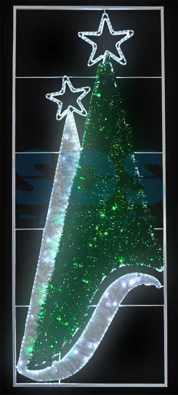 Фигура световая Елки 2", 180 светодиодов 18м дюралайта, размер  250*100см  NEON-NIGHT"_1