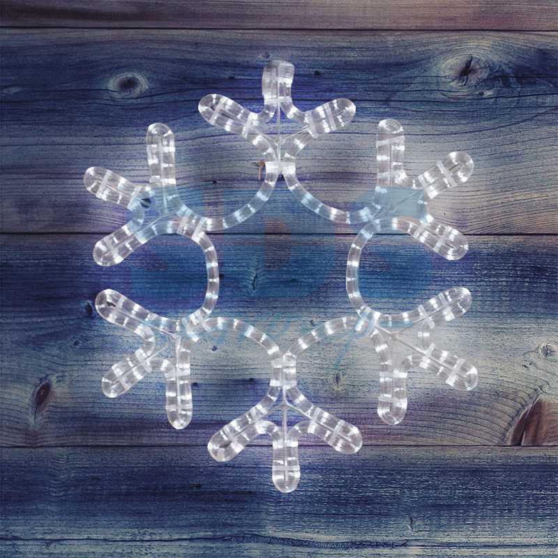 Фигура Снежинка" цвет теплый белый, размер  45*38 см  NEON-NIGHT"_0