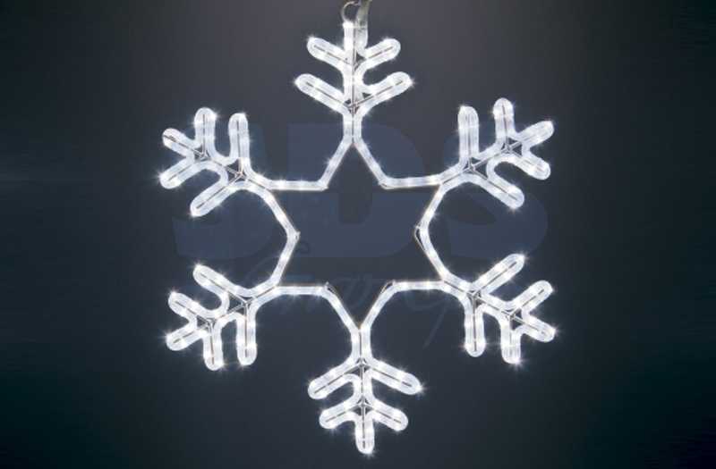 Фигура световая Снежинка" цвет белый, без контр. размер 55*55см  NEON-NIGHT"_1