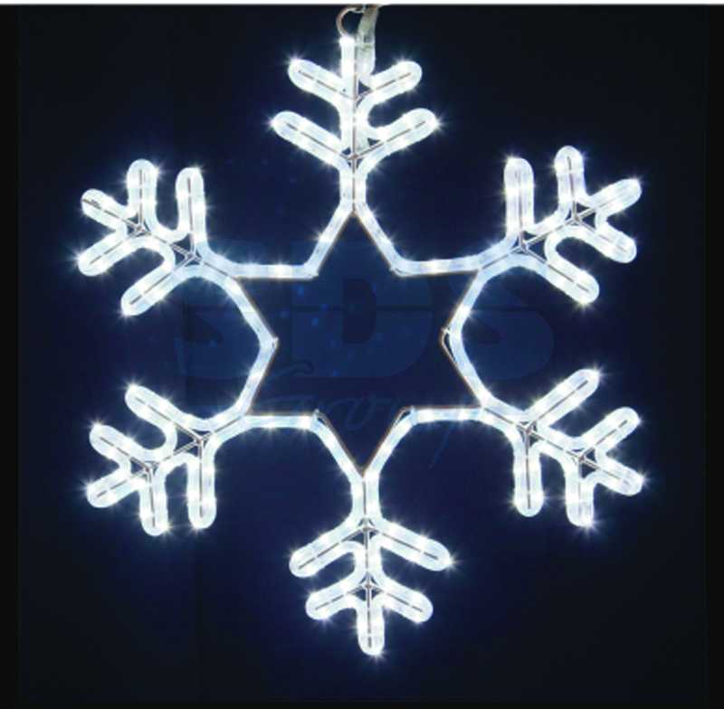 Фигура световая Снежинка" цвет белый, размер 55*55 см, мерцающая  NEON-NIGHT"