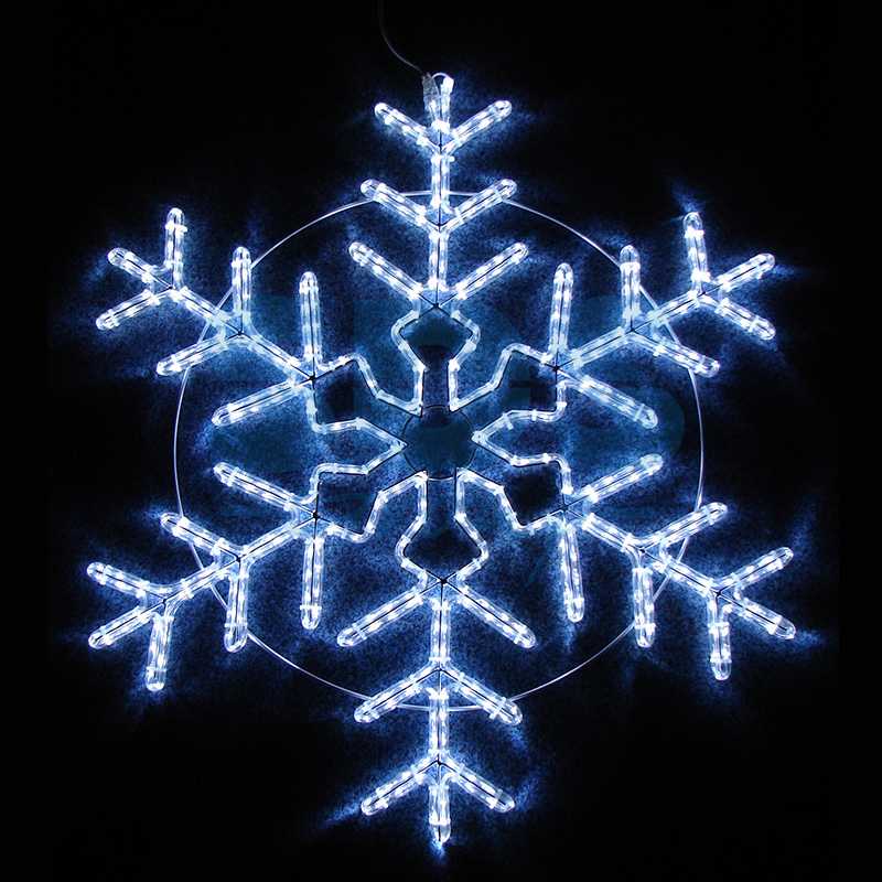 Фигура световая Снежинка" цвет белый, размер 95*95 см,  мерцающая  NEON-NIGHT"