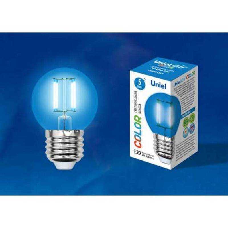 LED-G45-5W/BLUE/E27 GLA02BL картон