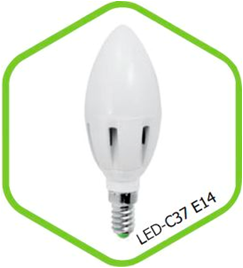 Лампа светодиодная LED СВЕЧА standard 5.0Вт 220В Е14 4000К 400Лм ASD_1
